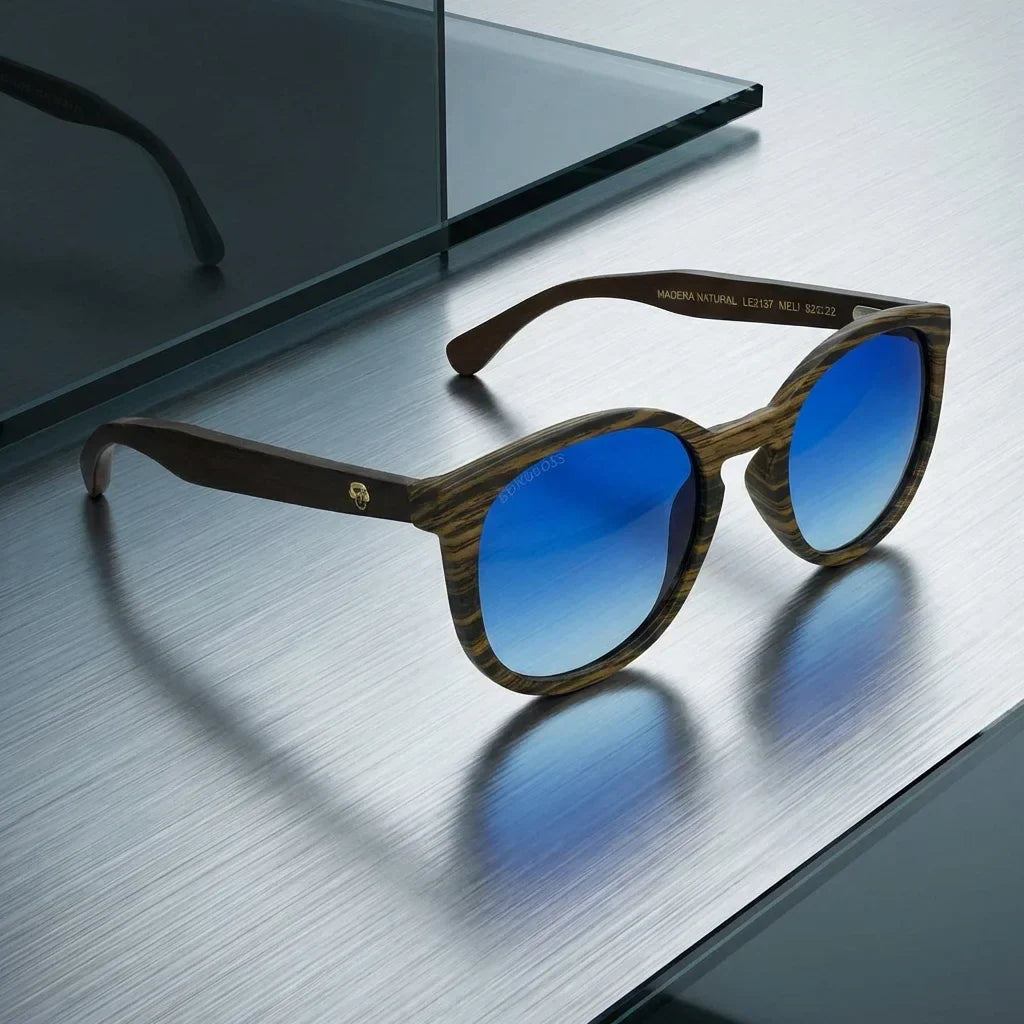 Meli Ebony Round Polarized Sunglasses
