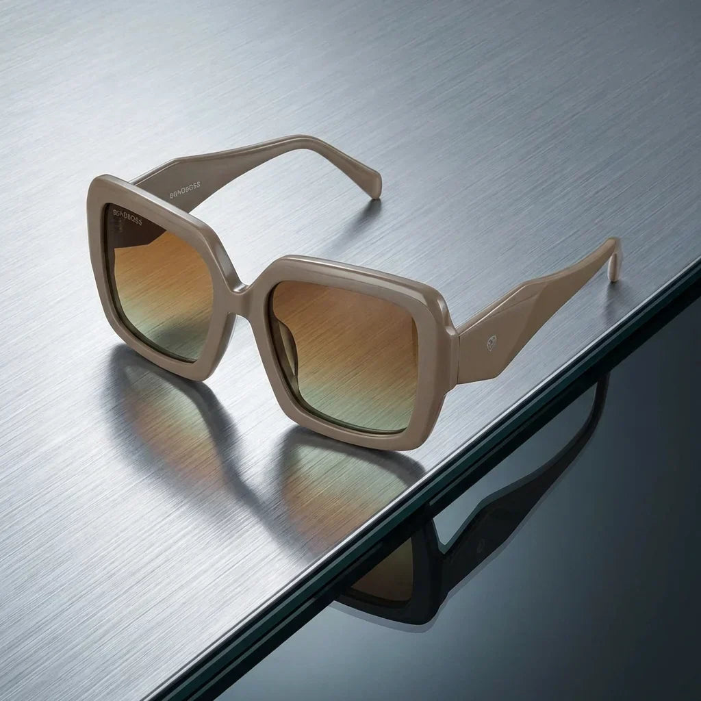 Alaska Rectangular Polarized Sunglasses in Bio-Acetate
