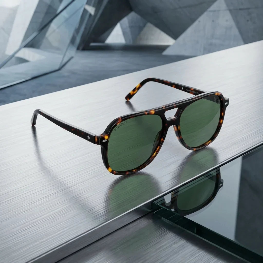 Orson E.D aviator polarized sunglasses, bio-acetate frame · ReFramed, photo 30 of 30