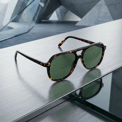 Orson E.D aviator polarized sunglasses, bio-acetate frame · ReFramed, photo 30 of 30