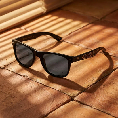 Acacia Dark Designer's wayfarer-style polarized sunglasses in recycled plastic · ReFramed, photo 16 of 30