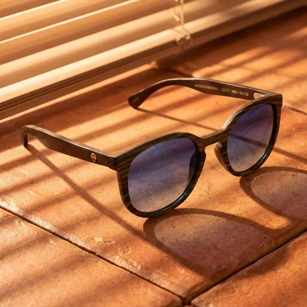 Meli Ebony Round Polarized Sunglasses