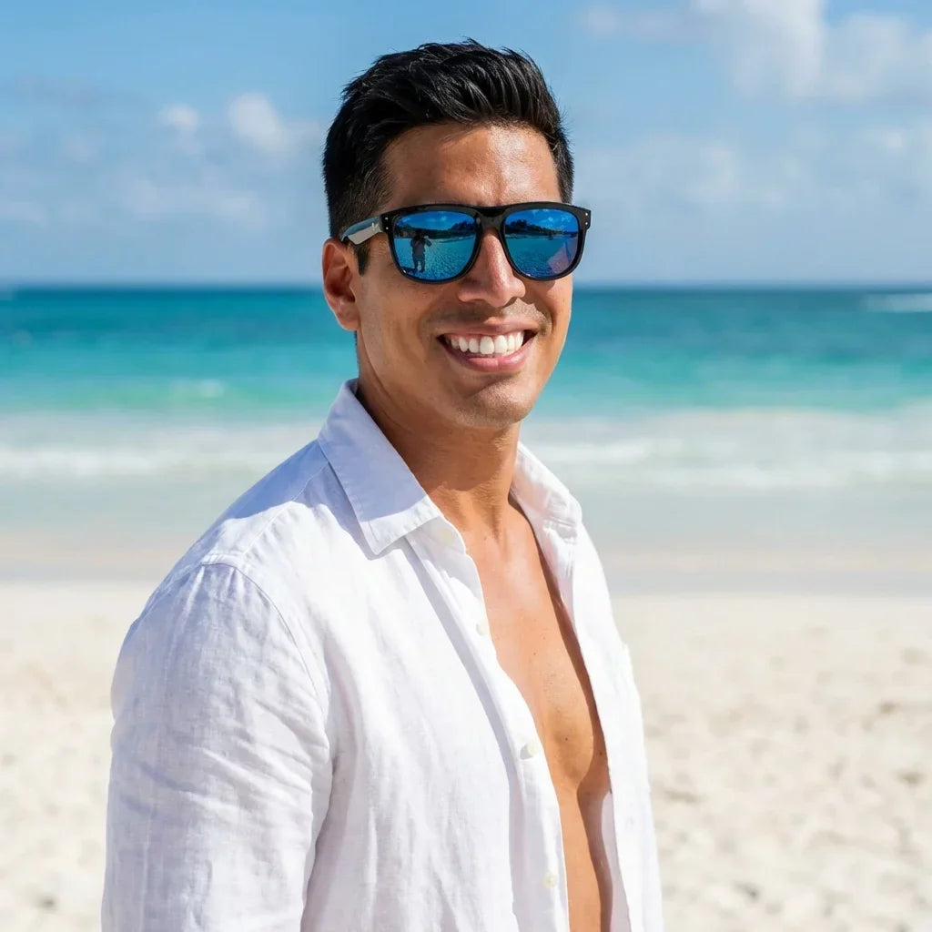 GirlFriend Reverse wayfarer-style polarized sunglasses in bio-acetate · ReFramed, photo 7 of 30