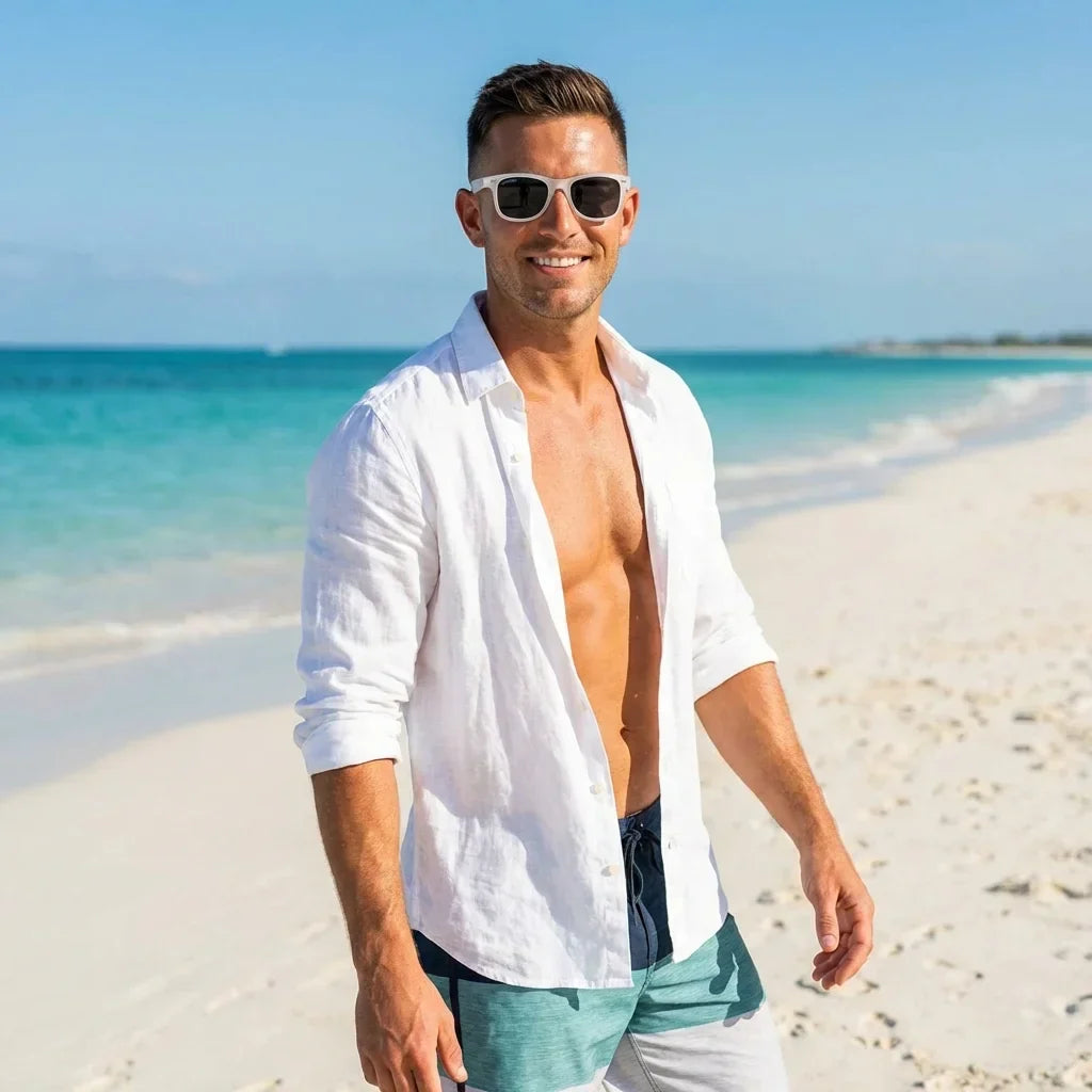 Acacia RPET Clear wayfarer-style polarized sunglasses in recycled plastic · ReFramed, photo 18 of 22
