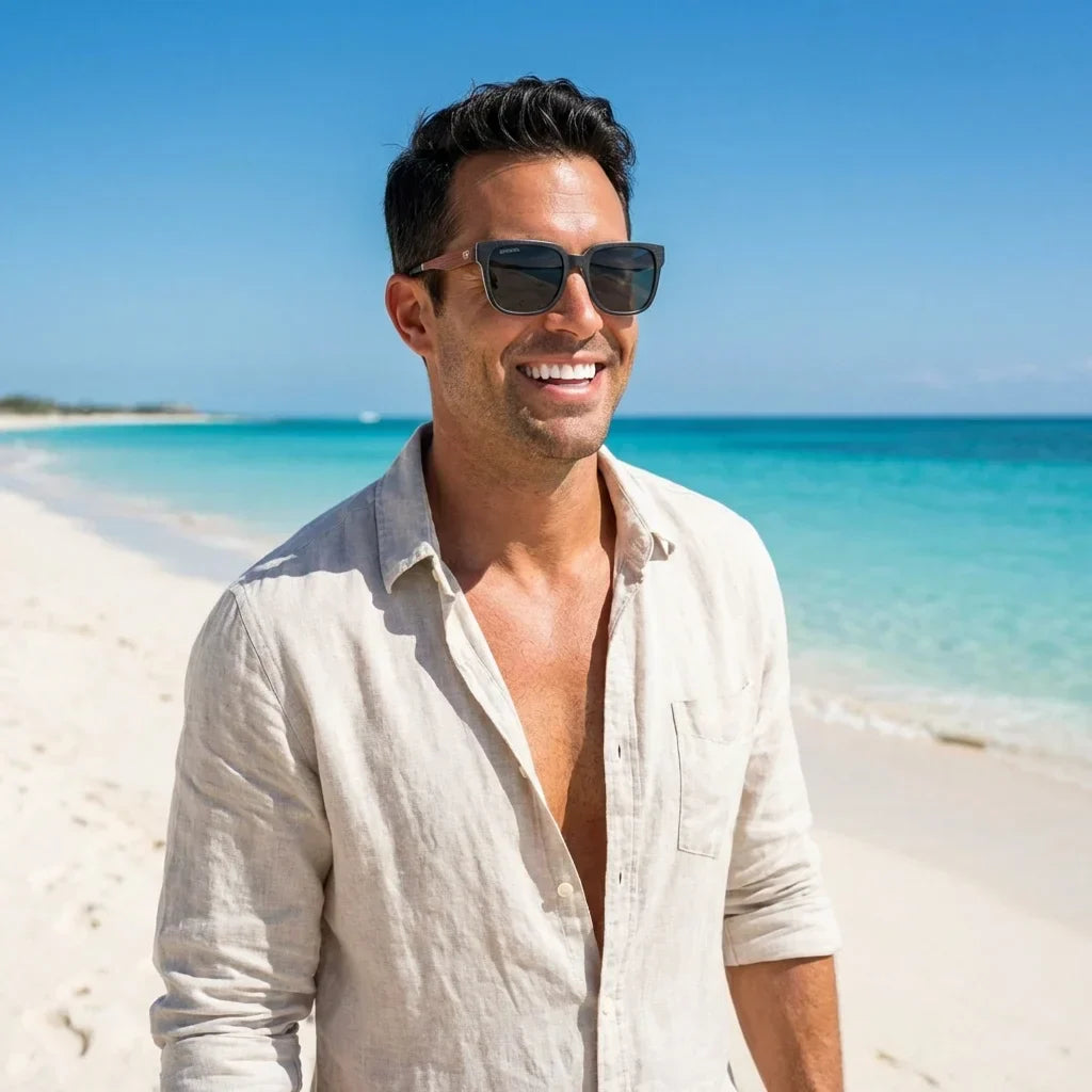 Selkie oval sunglasses with polarized lenses, bio-acetate frame · ReFramed, photo 26 of 30