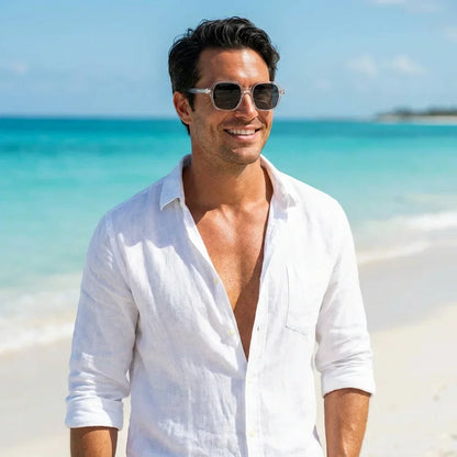 Canarias Geometric Polarized Sunglasses in Bio-Acetate