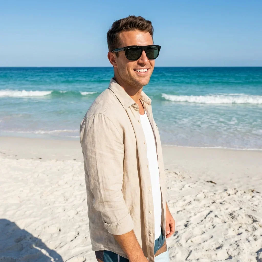 GirlFriend Reverse wayfarer-style polarized sunglasses in bio-acetate · ReFramed, photo 14 of 30