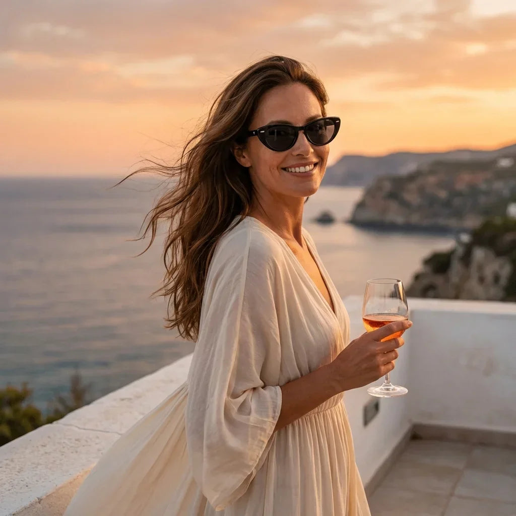 Havana cat eye sunglasses with polarized lenses, bio-acetate frame · ReFramed, photo 19 of 30