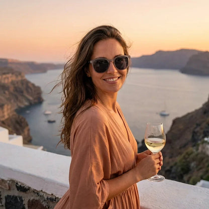 Meli TSP round polarized sunglasses in recycled plastic and natural wood · ReFramed, photo 24 of 30