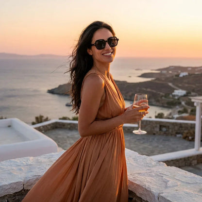 Canarias Geometric Polarized Sunglasses in Bio-Acetate