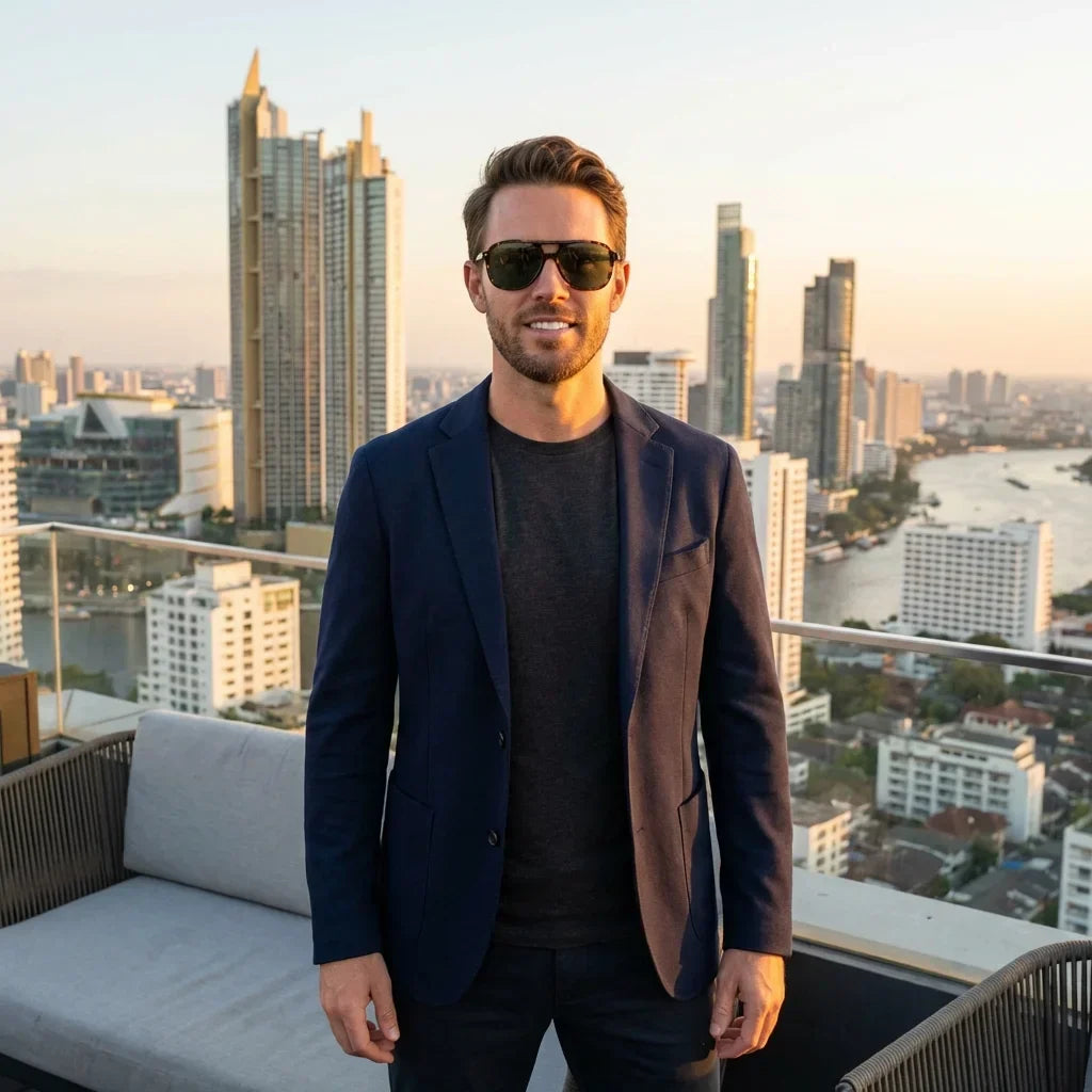 Orson E.D aviator polarized sunglasses, bio-acetate frame · ReFramed, photo 13 of 30