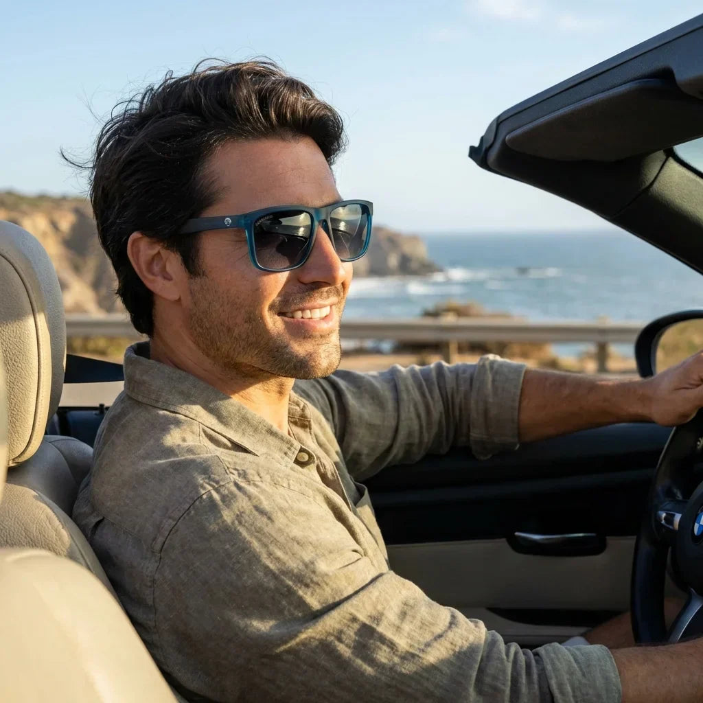 Rapanui RPET rectangular polarized sunglasses in recycled plastic · ReFramed, photo 22 of 30