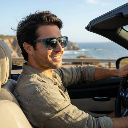 Rapanui RPET rectangular polarized sunglasses in recycled plastic · ReFramed, photo 22 of 30