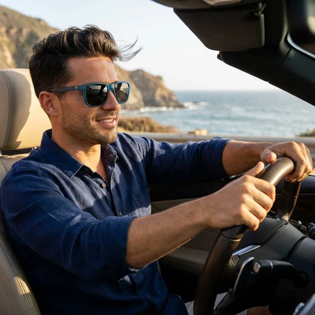 Rapanui RPET rectangular polarized sunglasses in recycled plastic · ReFramed, photo 26 of 30