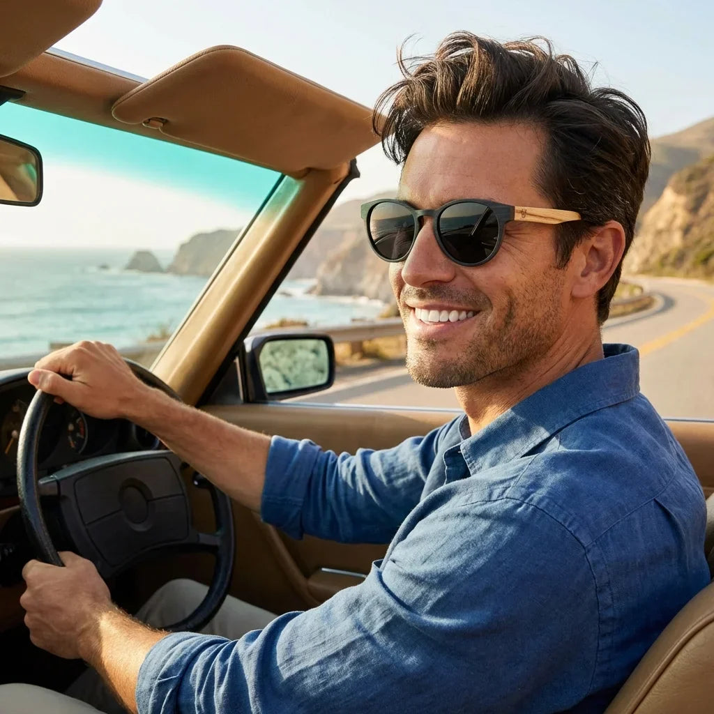 Chiloé 110 Wood Round Polarized Sunglasses