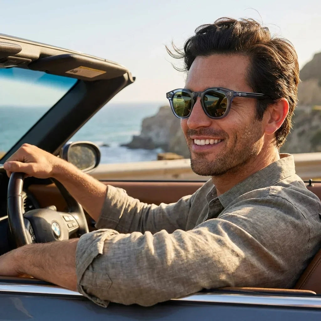 Lenga oval sunglasses with polarized lenses, bio-acetate frame · ReFramed, photo 30 of 30