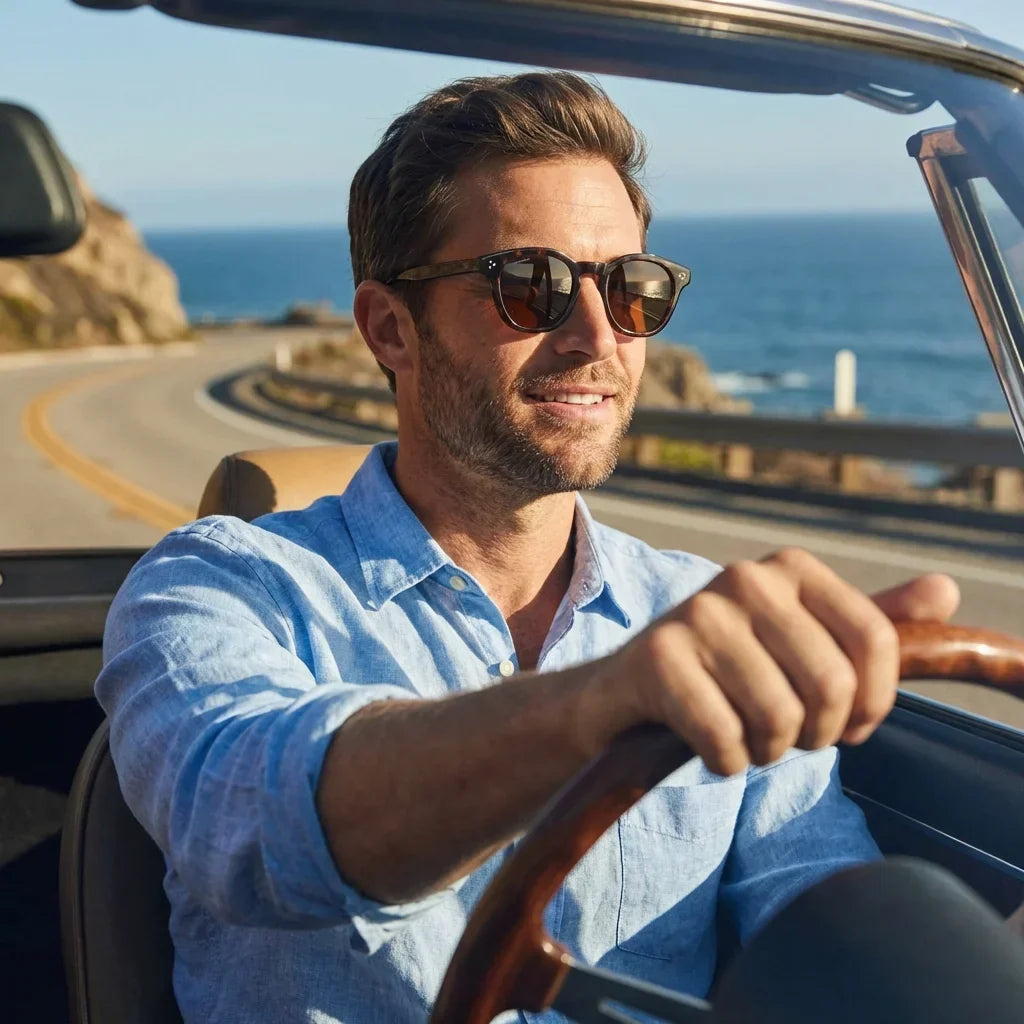 Lenga oval sunglasses with polarized lenses, bio-acetate frame · ReFramed, photo 29 of 30