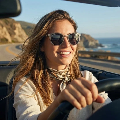 Meli TSP round polarized sunglasses in recycled plastic and natural wood · ReFramed, photo 25 of 30