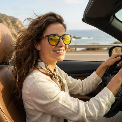 Meli Dark Round Polarized Sunglasses