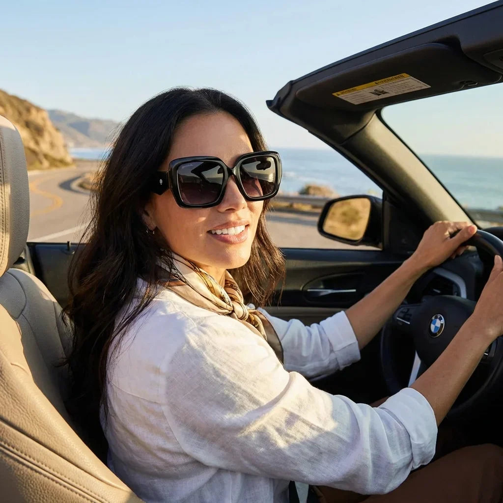Alaska rectangular polarized sunglasses, bio-acetate frame · ReFramed, photo 24 of 30