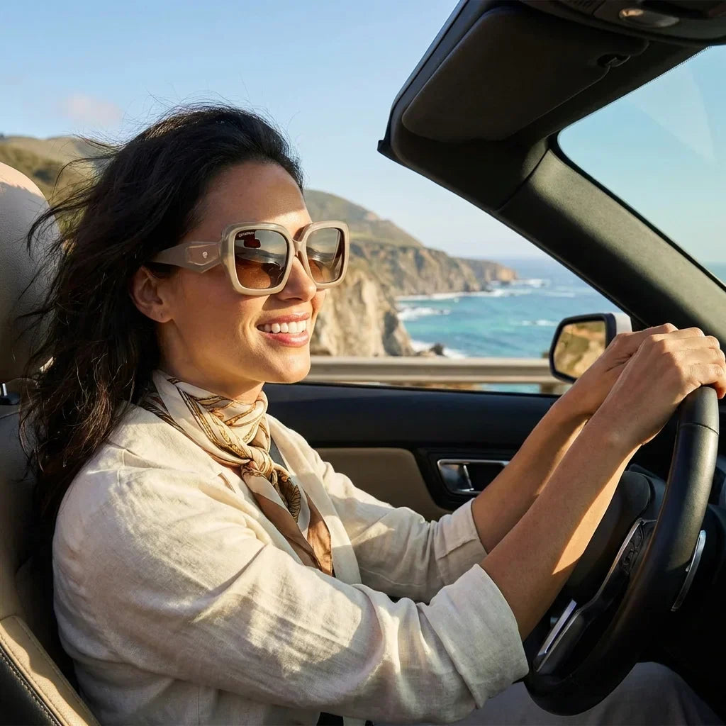 Alaska Rectangular Polarized Sunglasses in Bio-Acetate