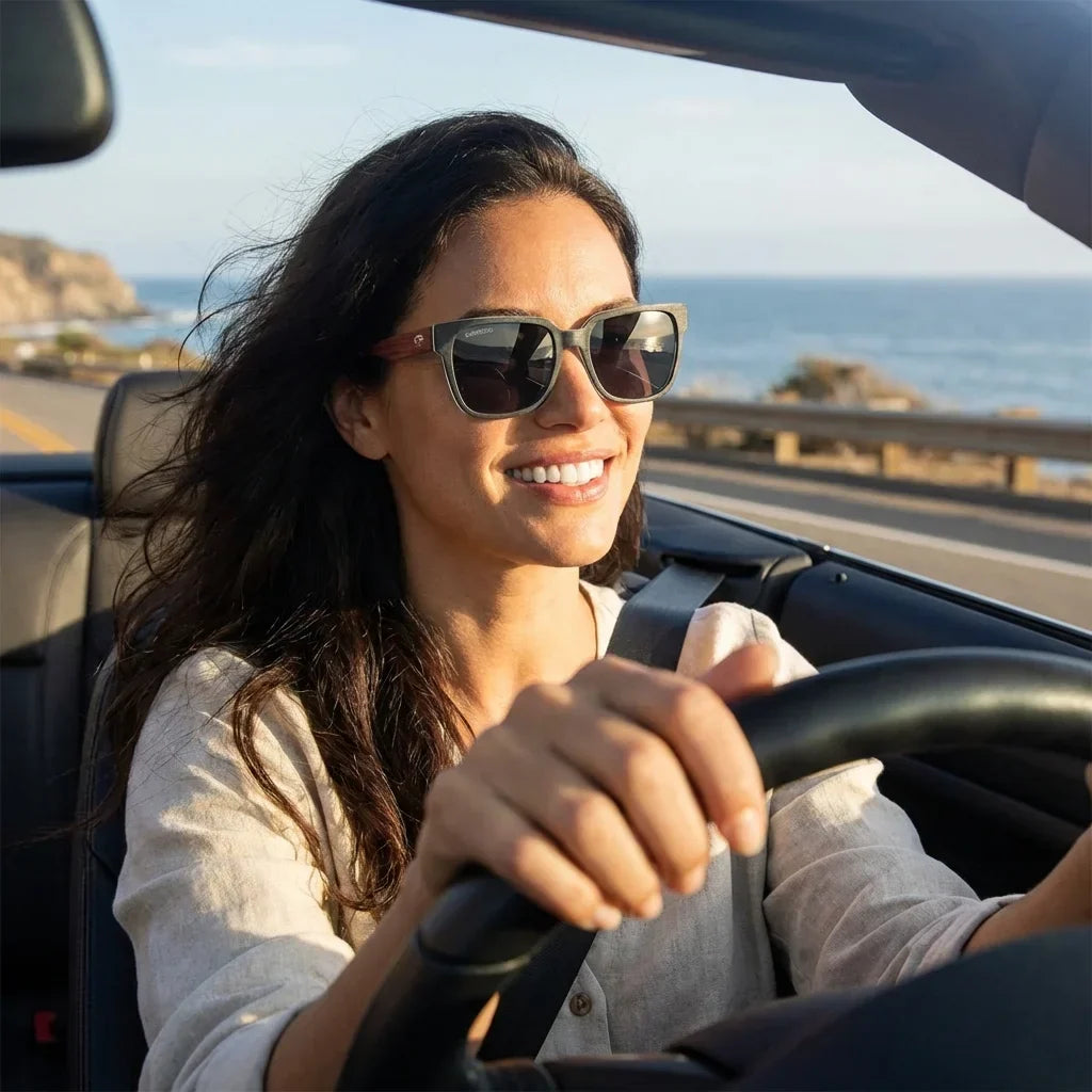 Selkie oval sunglasses with polarized lenses, bio-acetate frame · ReFramed, photo 29 of 30