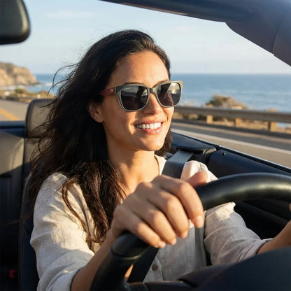 Selkie oval sunglasses with polarized lenses, bio-acetate frame · ReFramed, photo 29 of 30