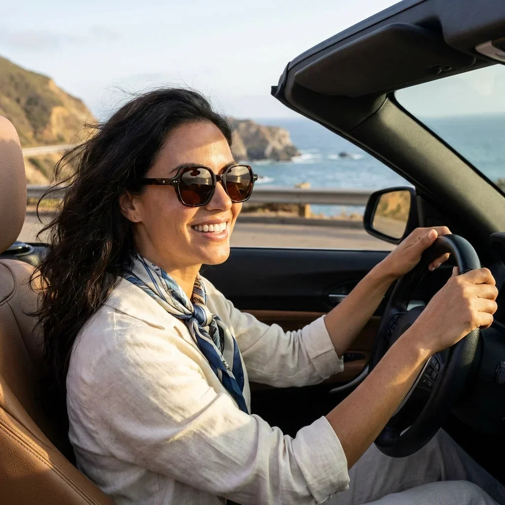 Canarias Geometric Polarized Sunglasses in Bio-Acetate