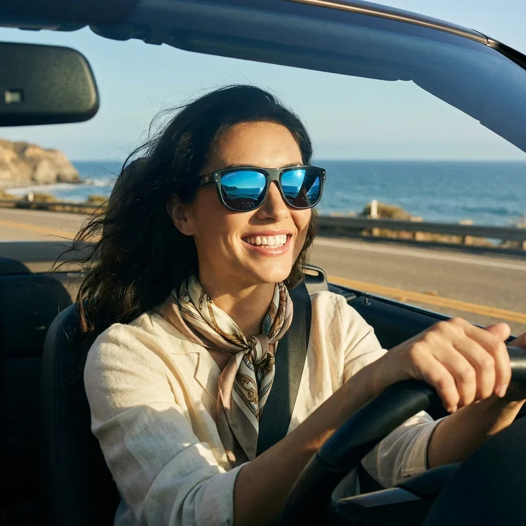 GirlFriend Reverse Wayfarer-Style Polarized Sunglasses in Bio-Acetate