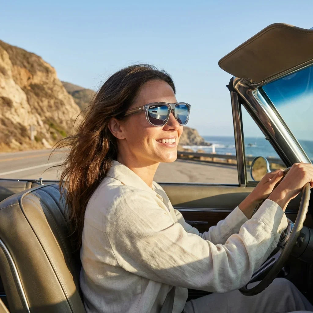 GirlFriend Reverse Wayfarer-Style Polarized Sunglasses in Bio-Acetate