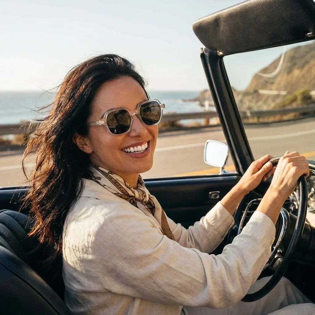 Canarias Geometric Polarized Sunglasses in Bio-Acetate