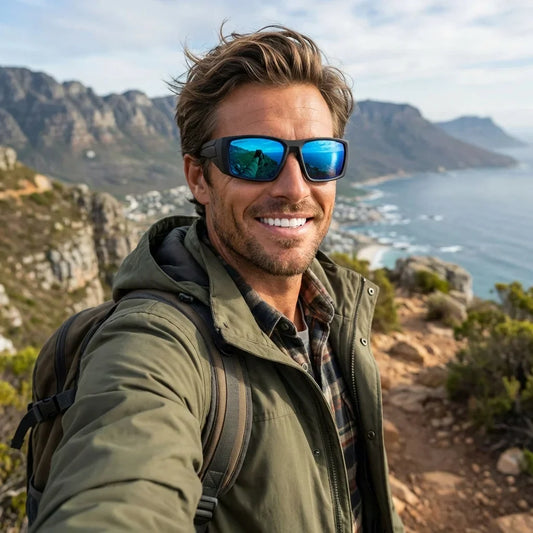Salmon Seeker sport sunglasses with polarized lenses, TR90 frame, Dark color · photo 1 of 30