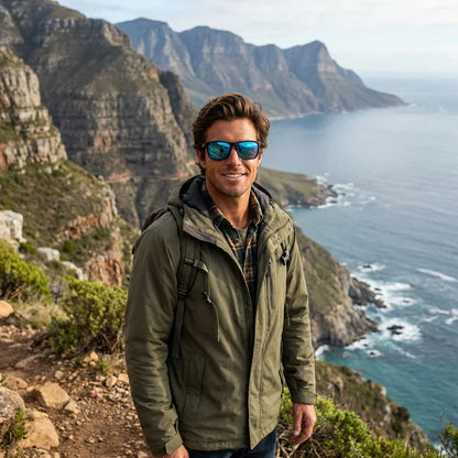 Lautaro Dark Designer's rectangular polarized sunglasses in recycled plastic · ReFramed, photo 22 of 24