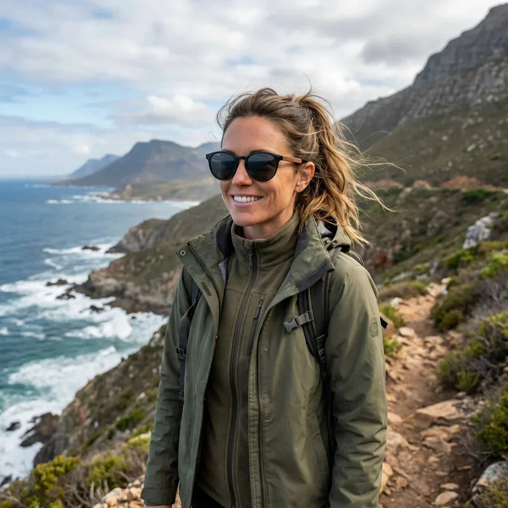 Chiloé 220 round polarized sunglasses in bio-acetate and natural wood · ReFramed, photo 18 of 30