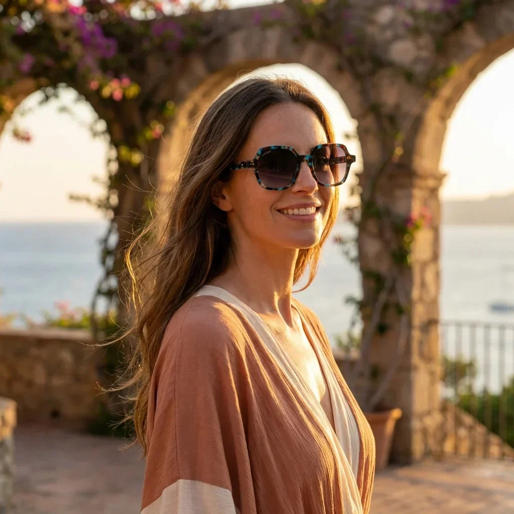 Canarias geometric polarized sunglasses, bio-acetate frame · ReFramed, photo 30 of 30