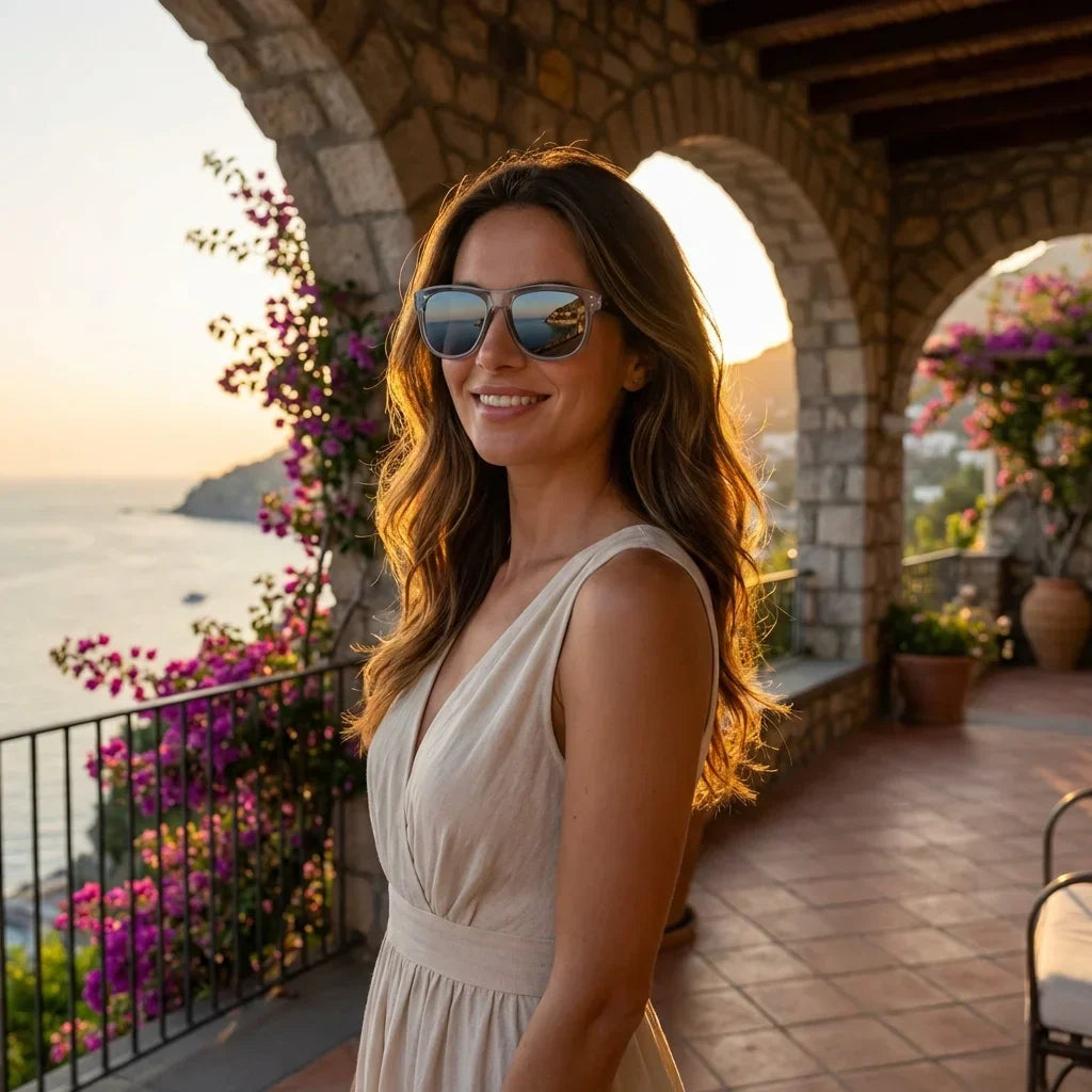 GirlFriend Reverse Wayfarer-Style Polarized Sunglasses in Bio-Acetate