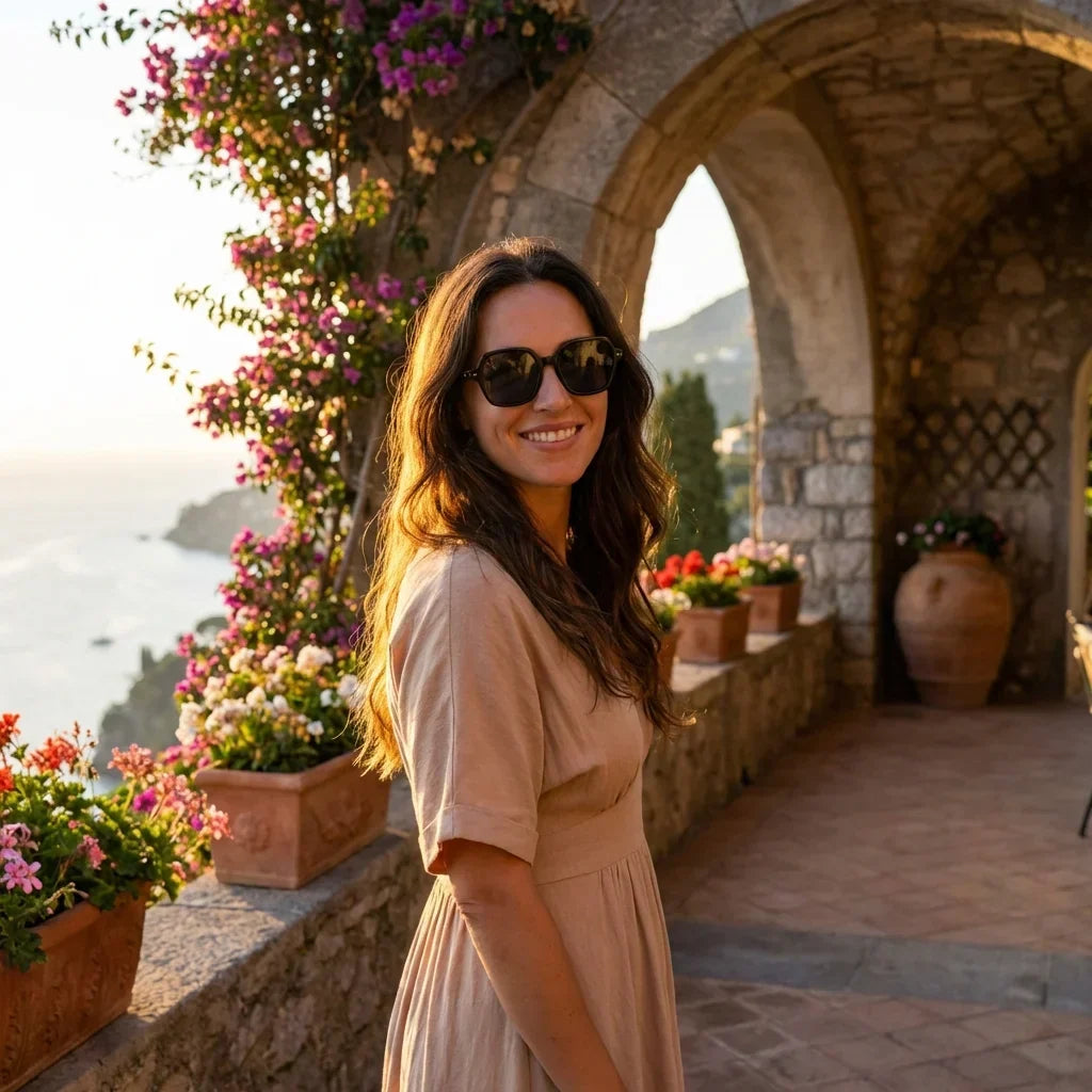 Canarias geometric polarized sunglasses, bio-acetate frame · ReFramed, photo 16 of 30