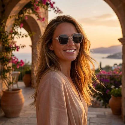 Canarias Geometric Polarized Sunglasses in Bio-Acetate