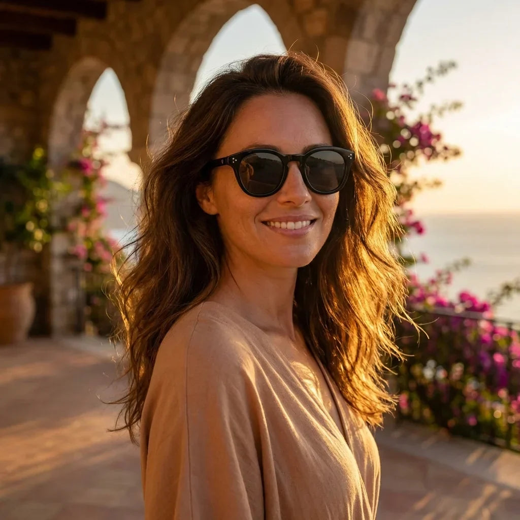 Lenga oval sunglasses with polarized lenses, bio-acetate frame · ReFramed, photo 16 of 30