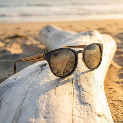 Chiloé 110 Wood Round Polarized Sunglasses