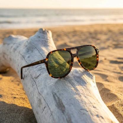 Orson E.D aviator polarized sunglasses, bio-acetate frame · ReFramed, photo 18 of 30