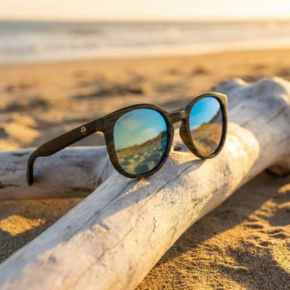 Meli Ebony Round Polarized Sunglasses