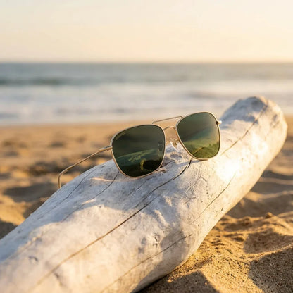 Commander Reverse aviator sunglasses, stainless steel and bio-acetate · ReFramed, photo 21 of 27