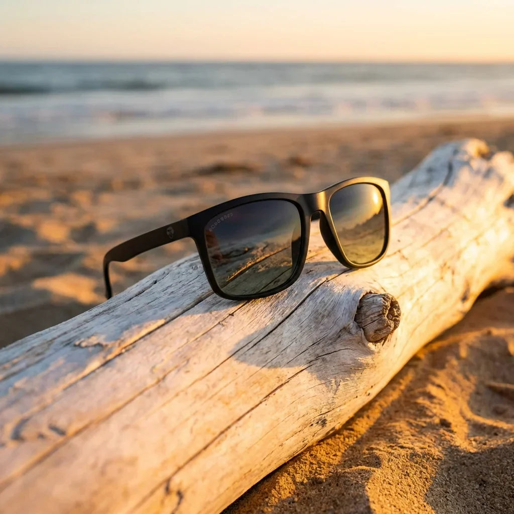 Rapanui RPET Rectangular Polarized Sunglasses in Recycled Plastic