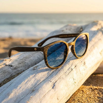 Meli Ebony Round Polarized Sunglasses