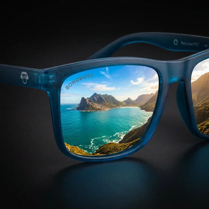 Rapanui RPET rectangular polarized sunglasses in recycled plastic · ReFramed, photo 20 of 30