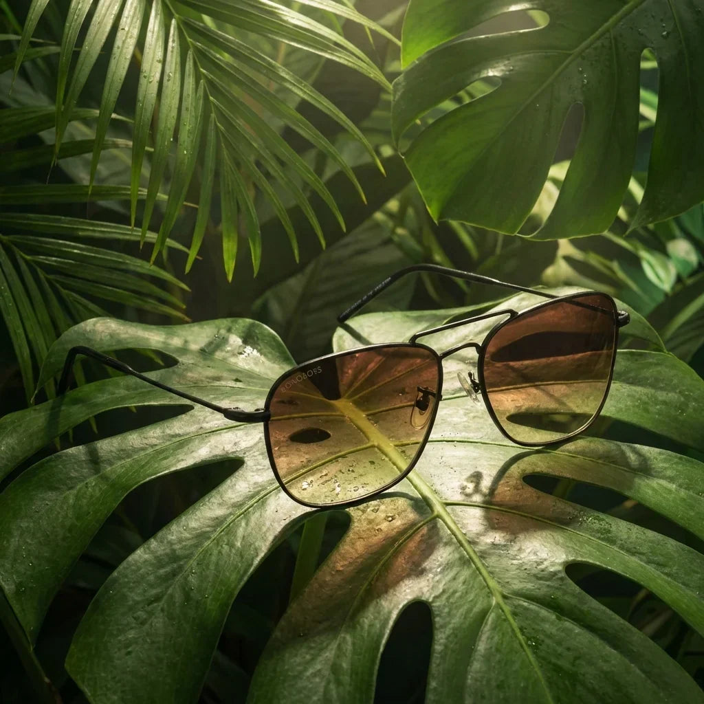 Commander Reverse aviator sunglasses, stainless steel and bio-acetate · ReFramed, photo 16 of 27