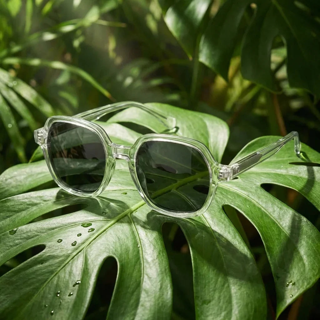 Canarias Geometric Polarized Sunglasses in Bio-Acetate
