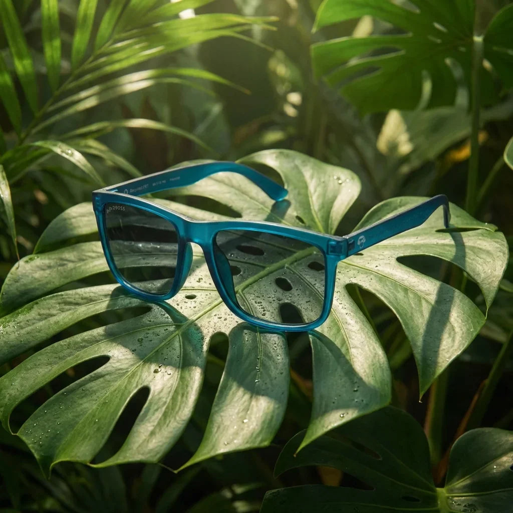 Rapanui RPET rectangular polarized sunglasses in recycled plastic · ReFramed, photo 21 of 30
