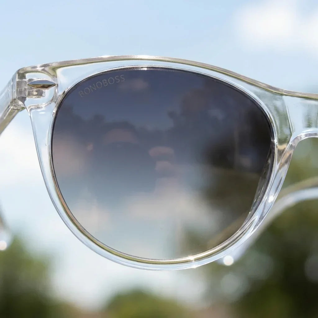 Hanga Roa cat eye polarized sunglasses in bio-acetate and natural wood · ReFramed, photo 30 of 30